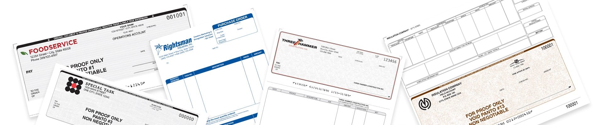 Laser Cut Sheet Checks & Forms